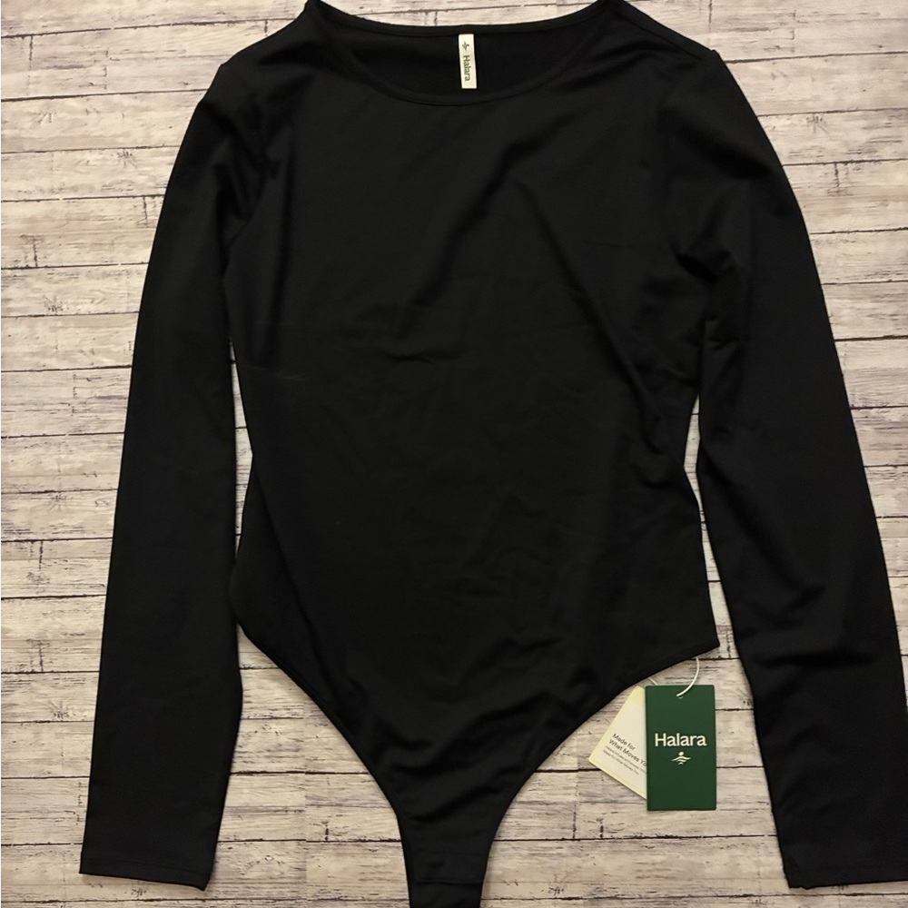 HALARA Elegant Black Long Sleeve Bodysuit - Picture 2 of 6